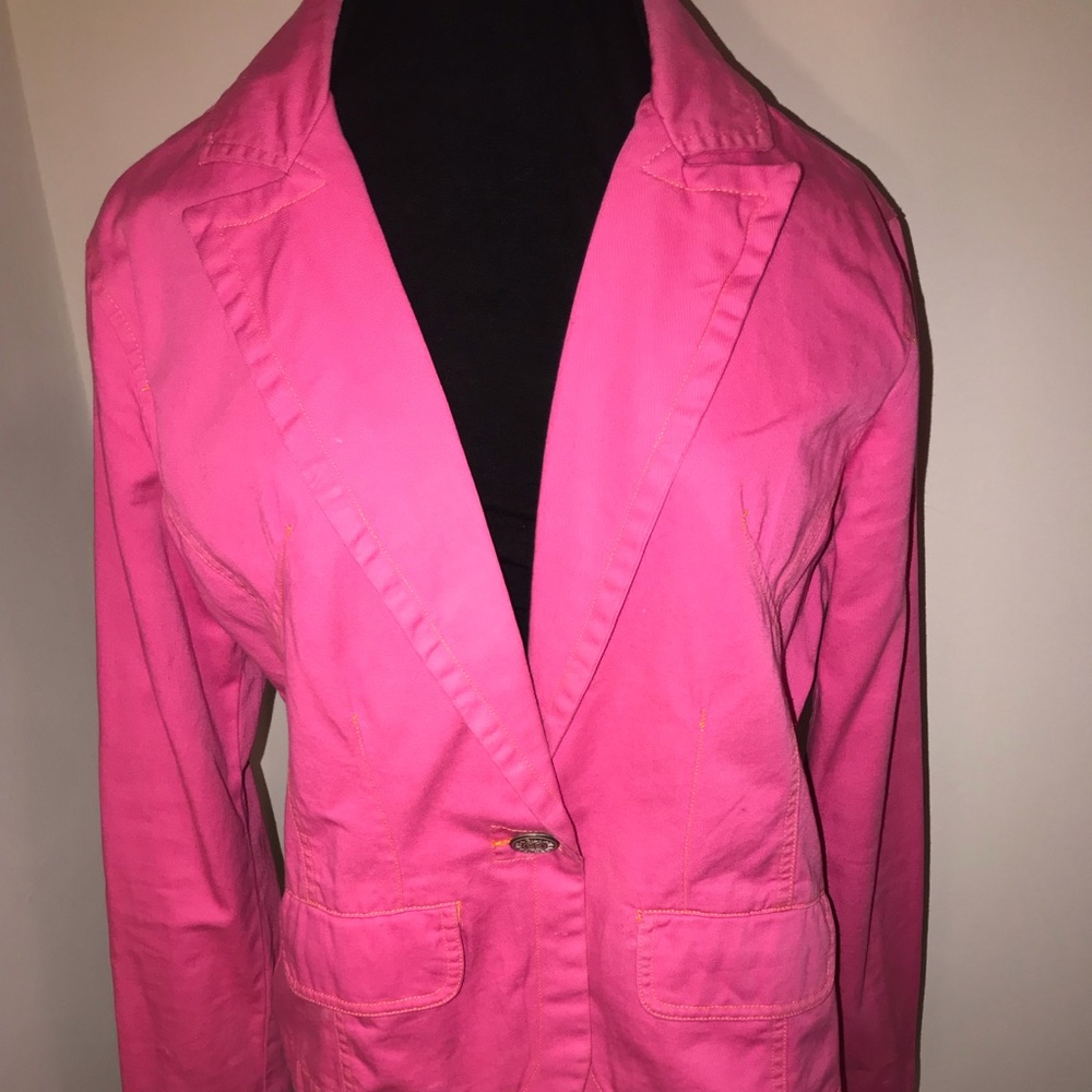 Bright pink jacket